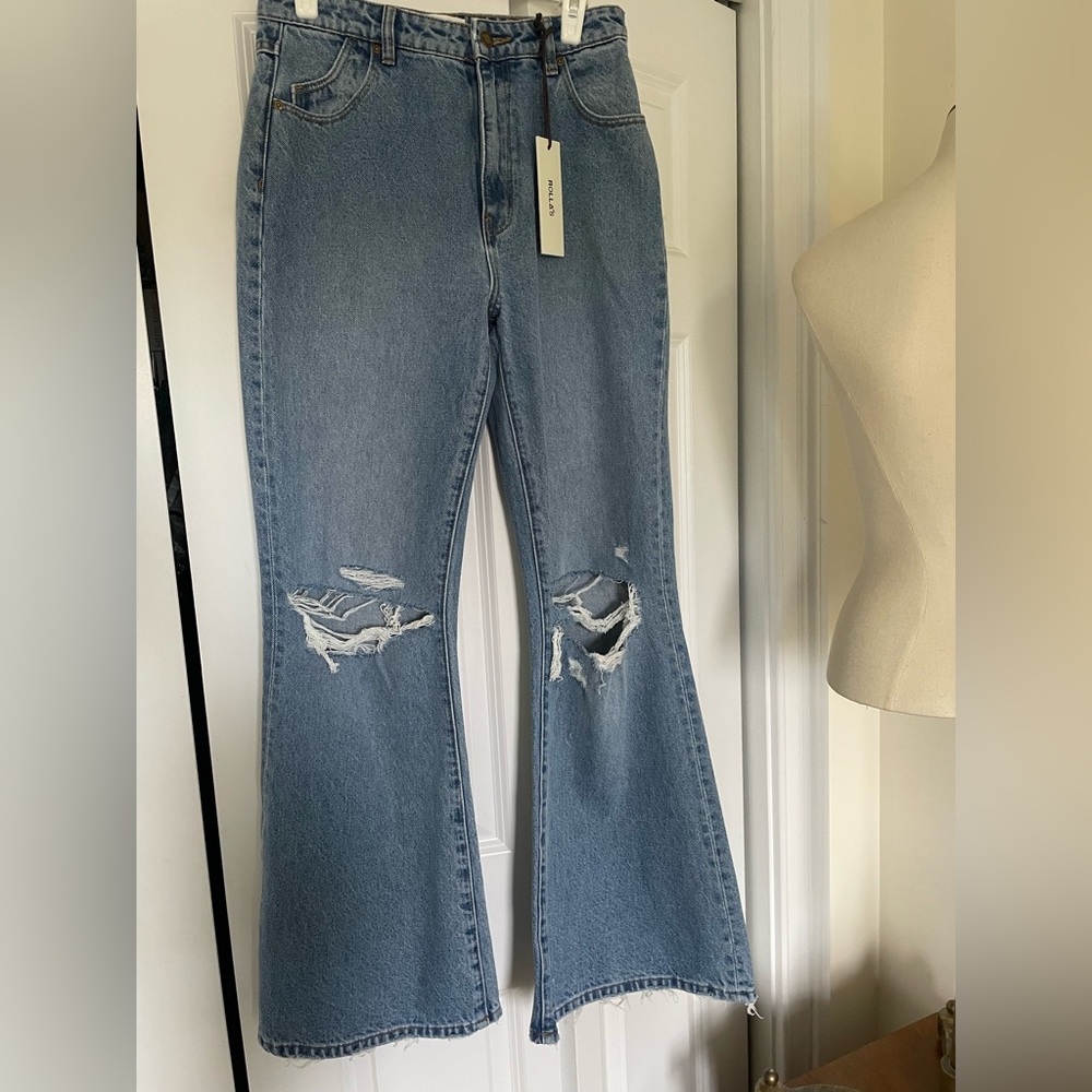 Rollas High Rise Flare Jeans